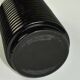 Modernist art deco vase in black glass