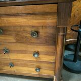 Empire period walnut chest of drawers
