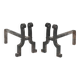 Pair of wrought iron fire dogs