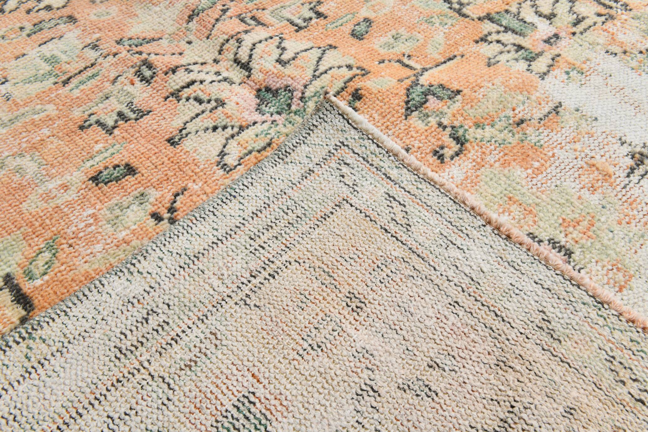 7x10 Pale Red & Cream Oversize Vintage Rug, 207x304Cm