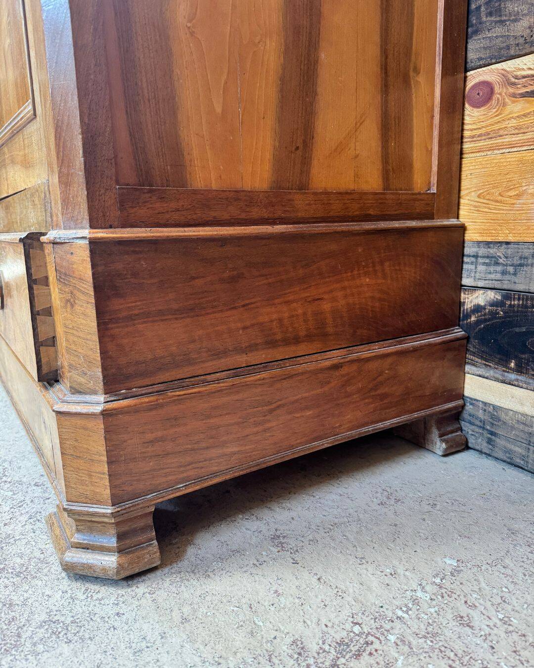 19th-century walnut wardrobe