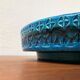 Grand bol en poterie Rimini Blu de style mi-siècle par Aldo Londi pour Bitossi, Italie, années 1960