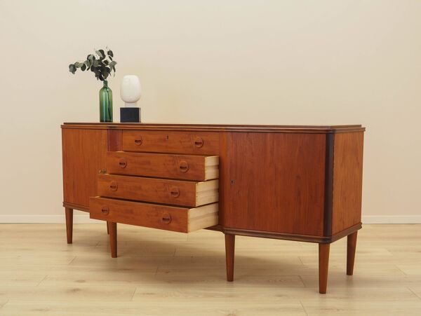 Enfilade en teck, design danois, années 1960, fabriqué au Danemark