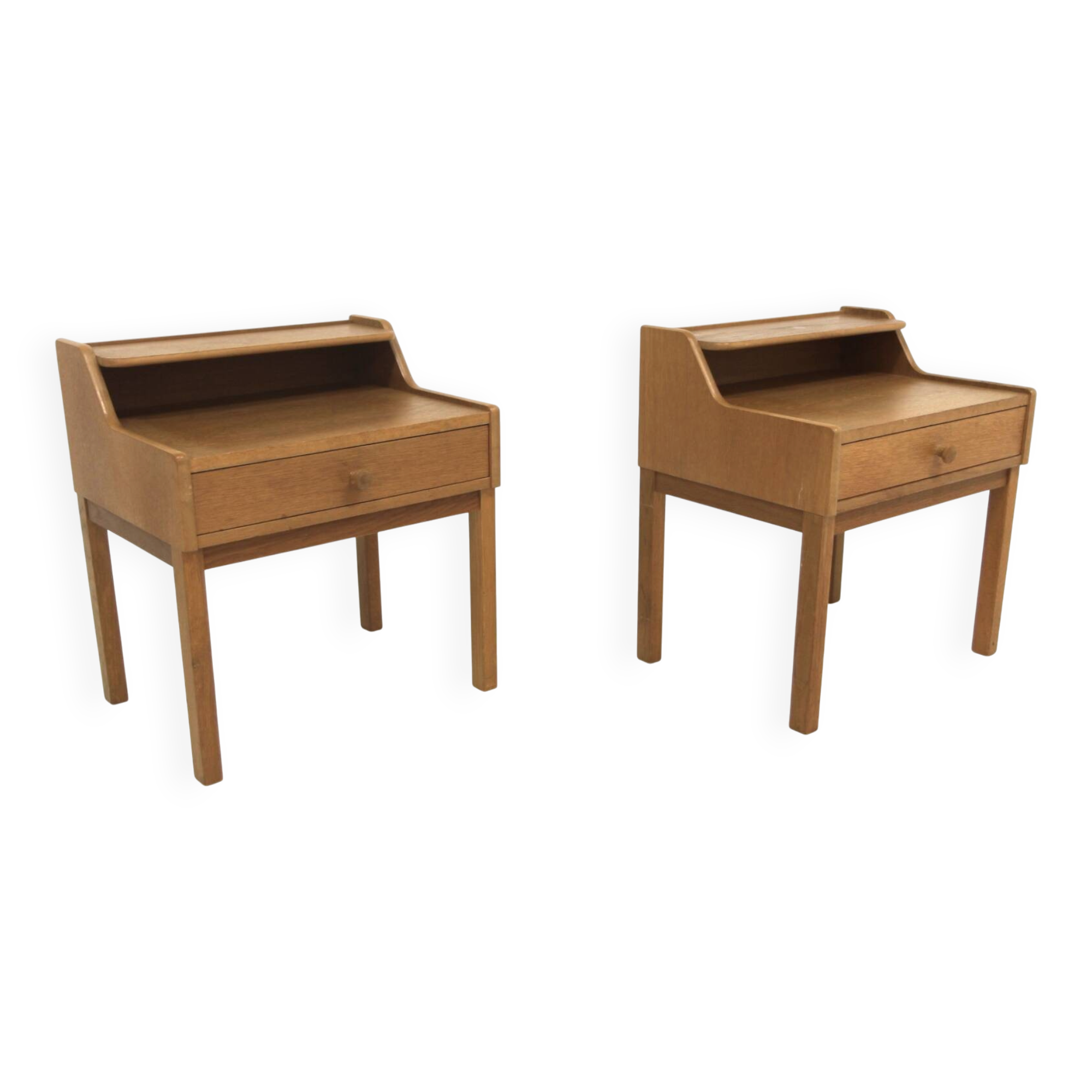 Set of 2 Scandinavian teak bedside tables, Sweden, 1960.