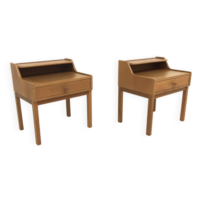 Set de 2 tables de chevets scandinave en teck, Suède, 1960