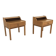 Set of 2 Scandinavian teak bedside tables, Sweden, 1960.