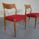 Set of Danish Oak Dining Chairs, 1960s