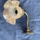 Wall light, art deco style, tulip globe in beige frosted glass