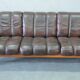 Mid-Century Teak and Leather 3-Seater Sofa from Ekornes, 1970s