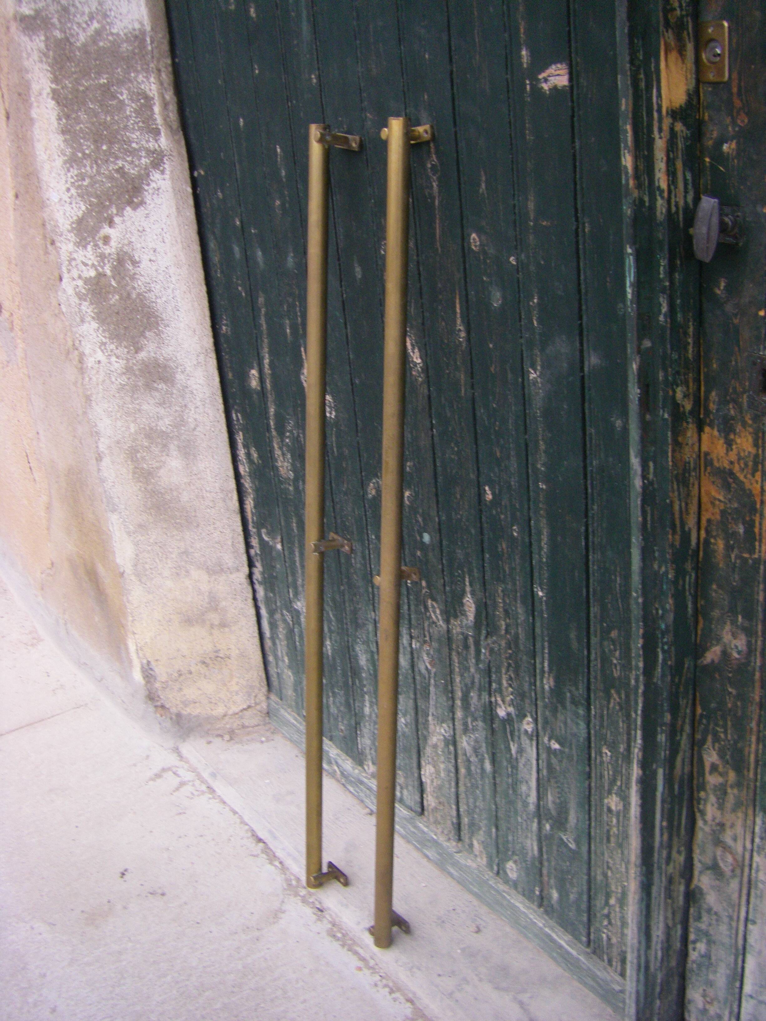 Vintage brass handrail