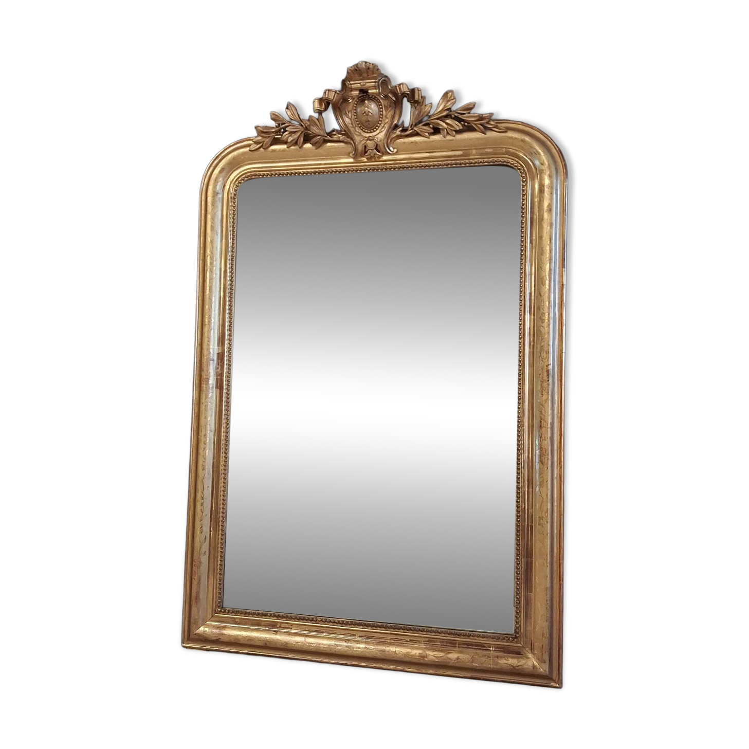Louis Philippe mirror with pediment 148 x 95
