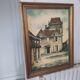 Oil on canvas stephane bulan village of domme dordogne 1979