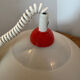 Suspension design Memphis red and white vintage model from the 80s.