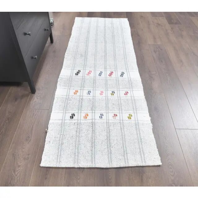 Turkish Handmade Wool Kilim Rug 75x219