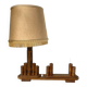 Lampe art déco en bois avec porte photo