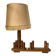 Lampe art déco en bois avec porte photo