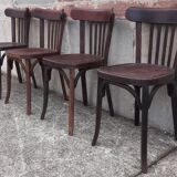 Baumann bistro chairs, 1950s. (Set of 4)