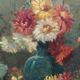 Still life with dahlias oil on panel
