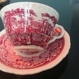 Tea cup and English earthenware saucer