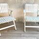 Pair of vintage wooden garden armchairs by r.gleizes