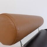 COR Zyklus leather armchair with ottoman by Peter Maly