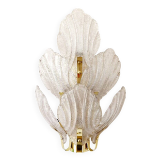 Applique en laiton et Murano, années 1960