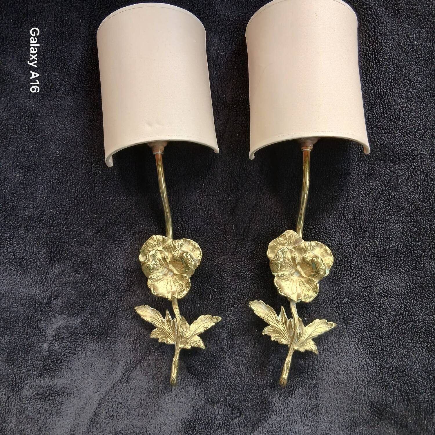Splendides appliques bronze signe PSM decor fleurs