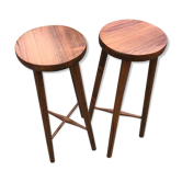 Paire de tabourets hauts vintage 1960