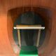 Vintage smoked glass mirror from around 1970.