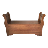 Banquette coffre 2 places, en merisier