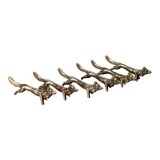 6 knife holders silver metal animals dog wolf