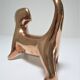 Chien sculptural laiton vintage années 60-70