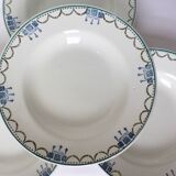 4 vintage deep plates from St Amand 220625