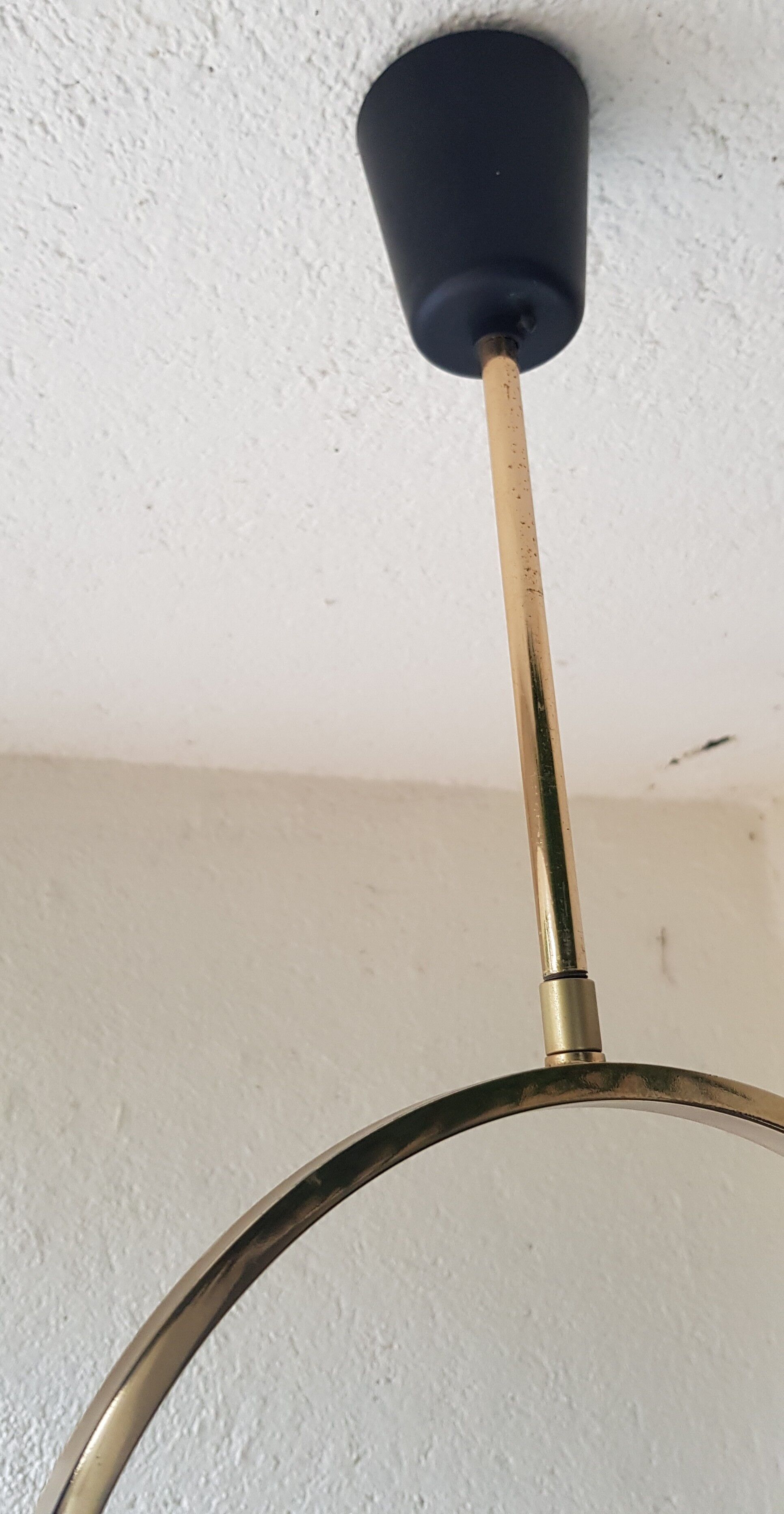 Glass and brass hanging lamp 60