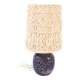 Lampe macramé et céramique
