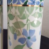 Pair of vases earthenware Keller Guérin Lunéville Periwinkle model