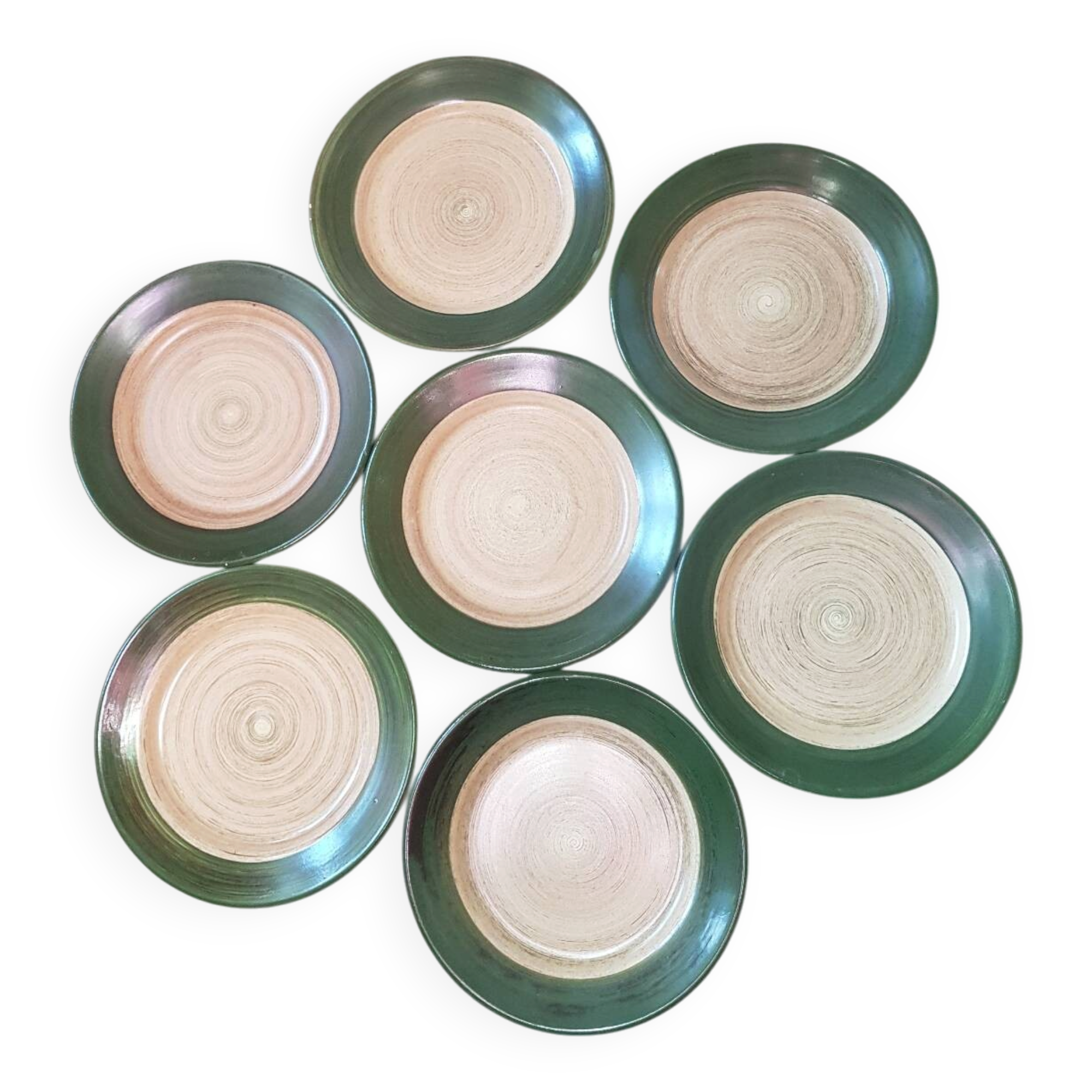 Set of 7 dessert plates Saint Clément