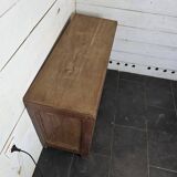 Antique oak sideboard with sliding doors