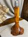 Pied de lampe en bois d’Olivier de style brutaliste