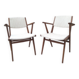 Pair of Scandinavian style bridge armchairs