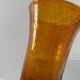 Large amber bubble glass vase from the 60s