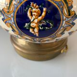 Ancienne lampe en faience de Gien décor renaissance 1876