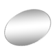 Oval mirror bevelled with removable metal media 43x60cm