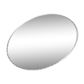Oval mirror bevelled with removable metal media 43x60cm