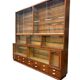 XL vintage wooden display cabinet / sideboard / wall cupboard