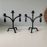 Pair of candle holders