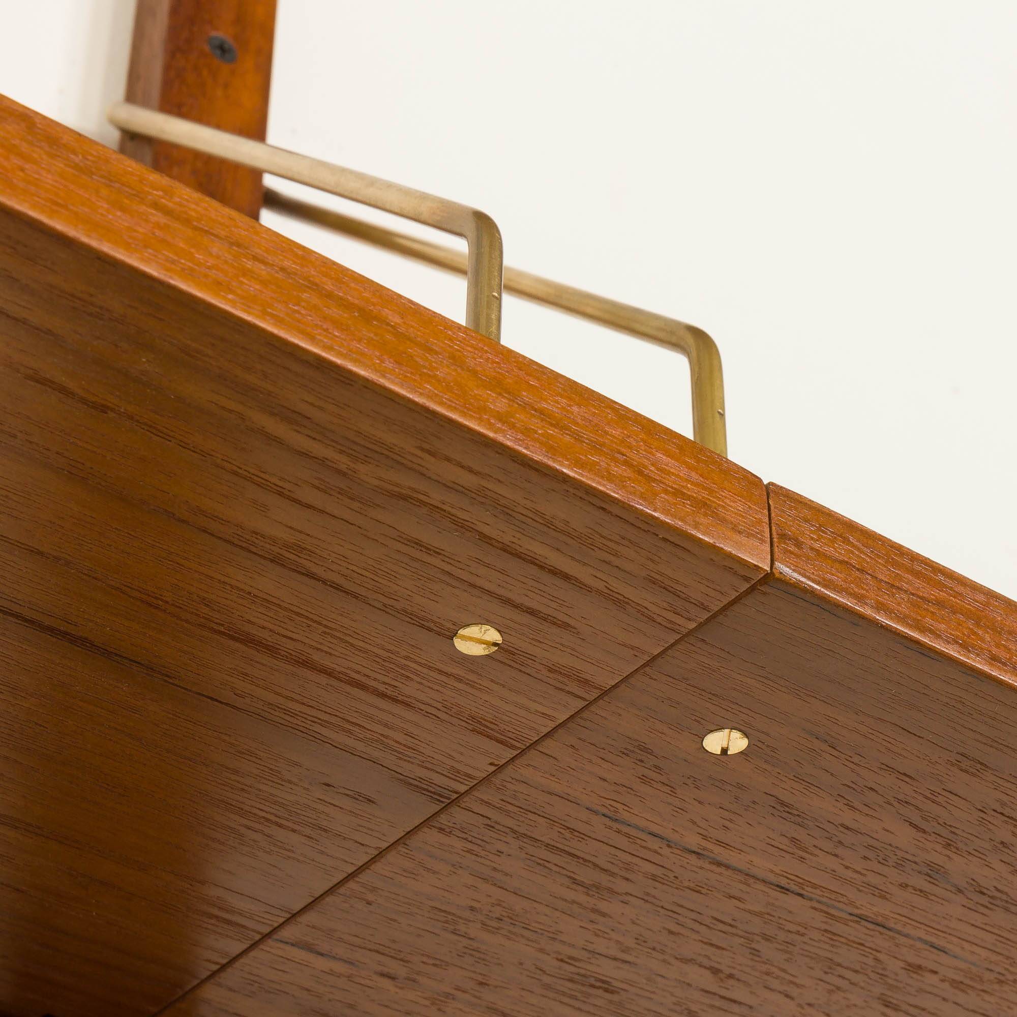Danish mid century modern renovated  teak shelving unit 1960s
