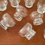 Set of 12 old small fine glasses
