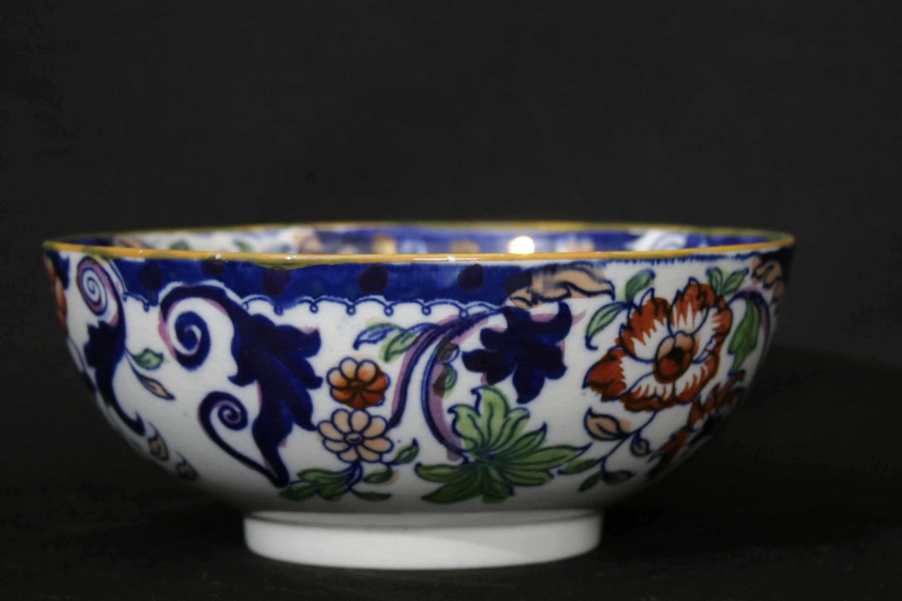 Bowl / Bowl Minton to the rich decoration coloured