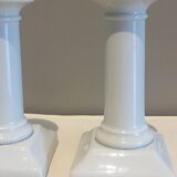 Pair of porcelain candlesticks